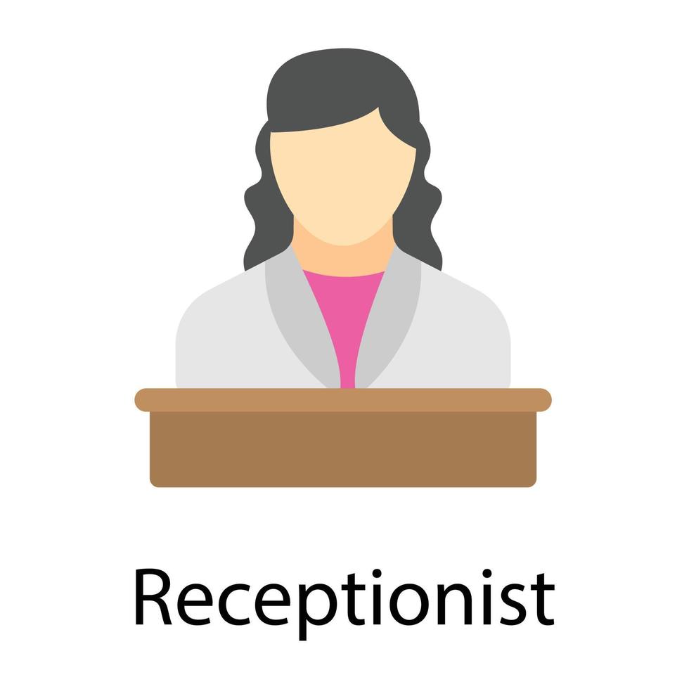 Trendy Receptionist Concepts vector