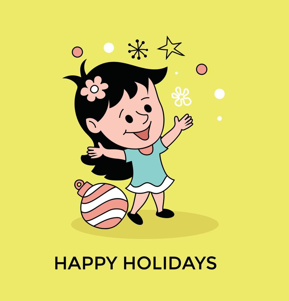 Trendy Happy Holiday vector