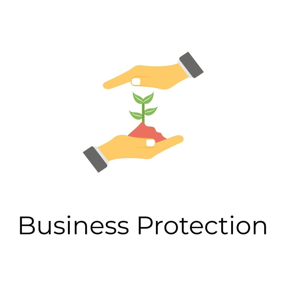 Trendy Business Protection vector