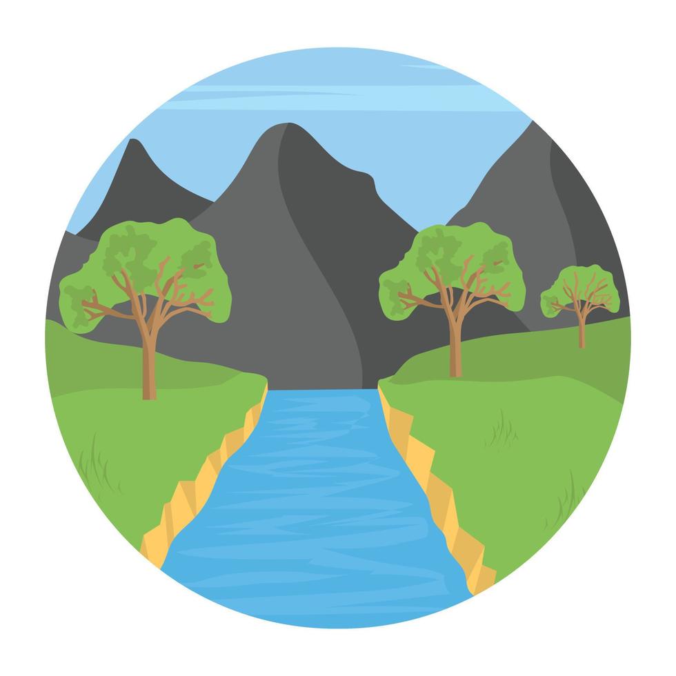 Trendy Valley Concepts vector