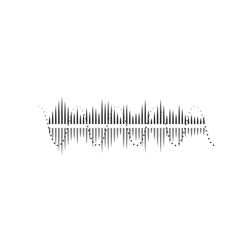 Sound waves vector illustration design