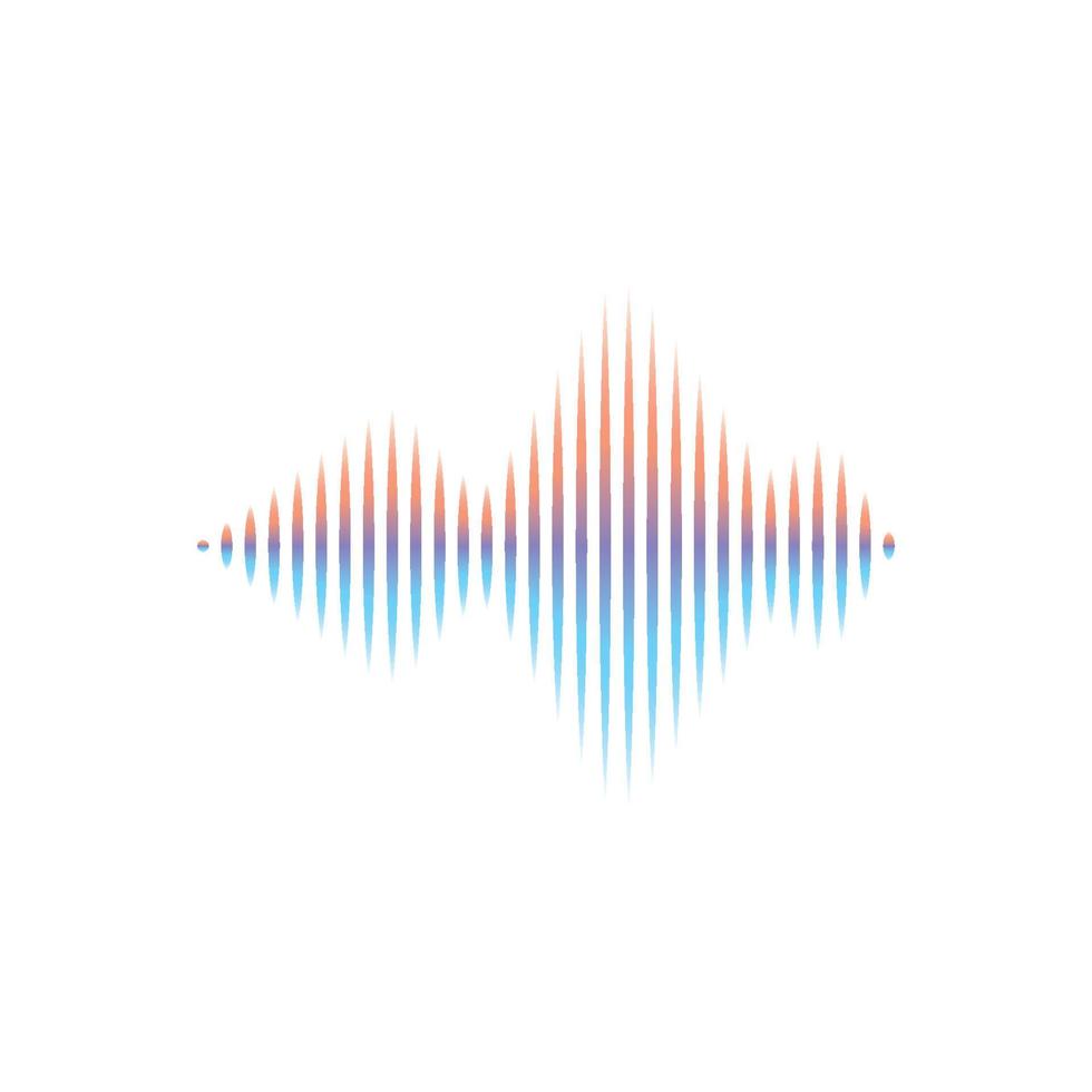 Sound waves vector illustration design