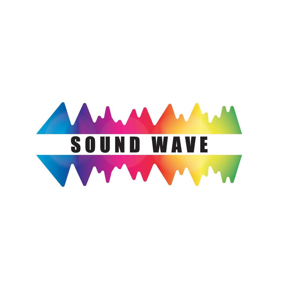 Sound waves vector illustration design