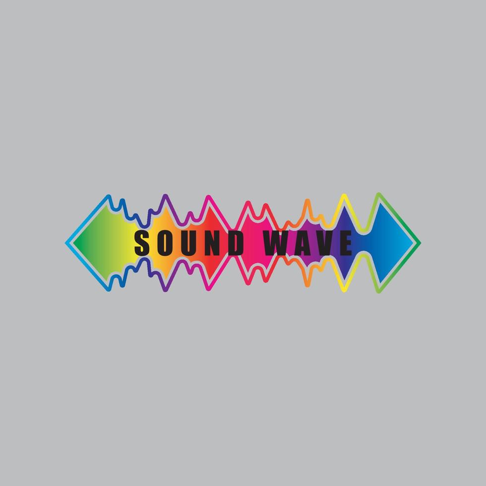 Background sound waves vector logo illustration design