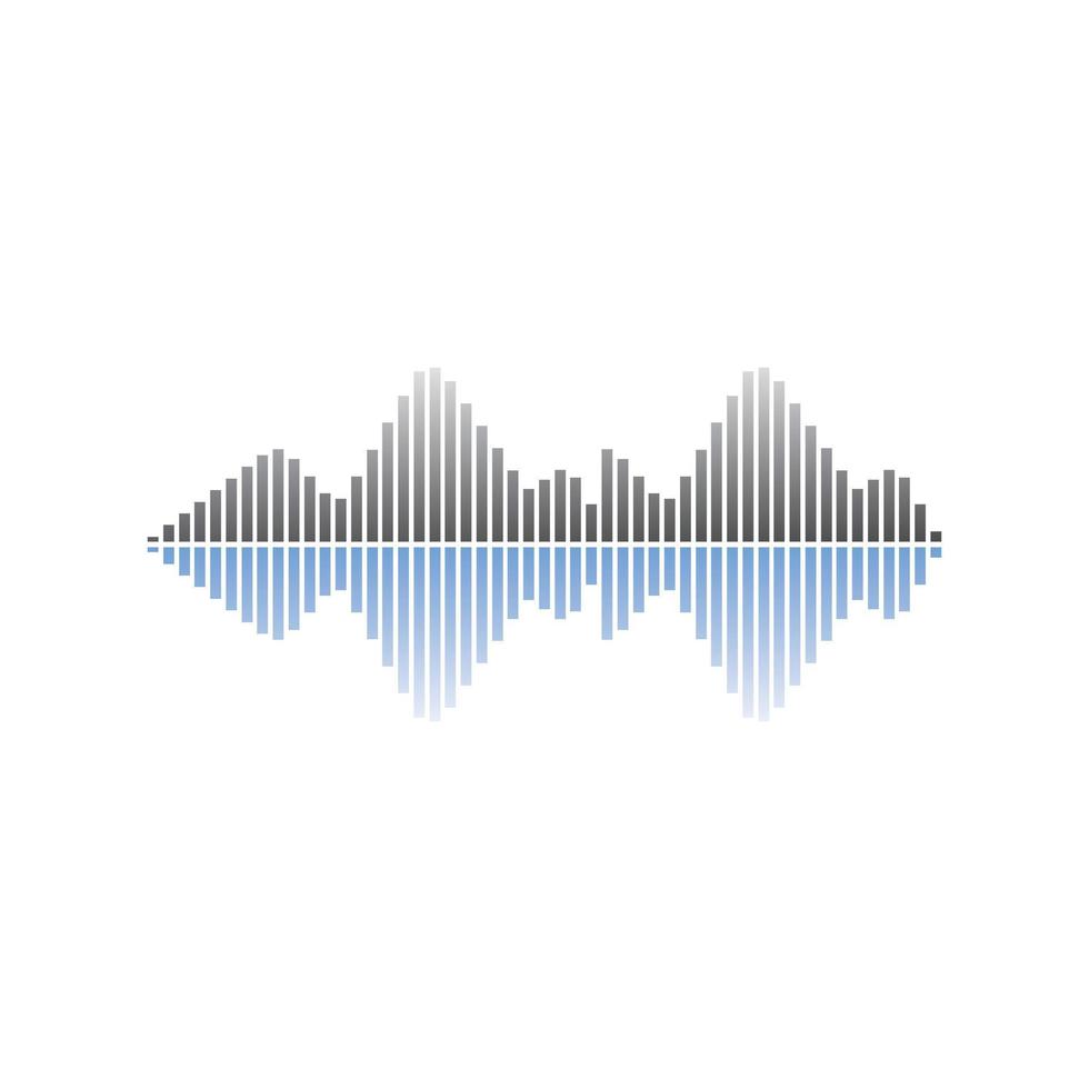 Sound waves vector illustration design