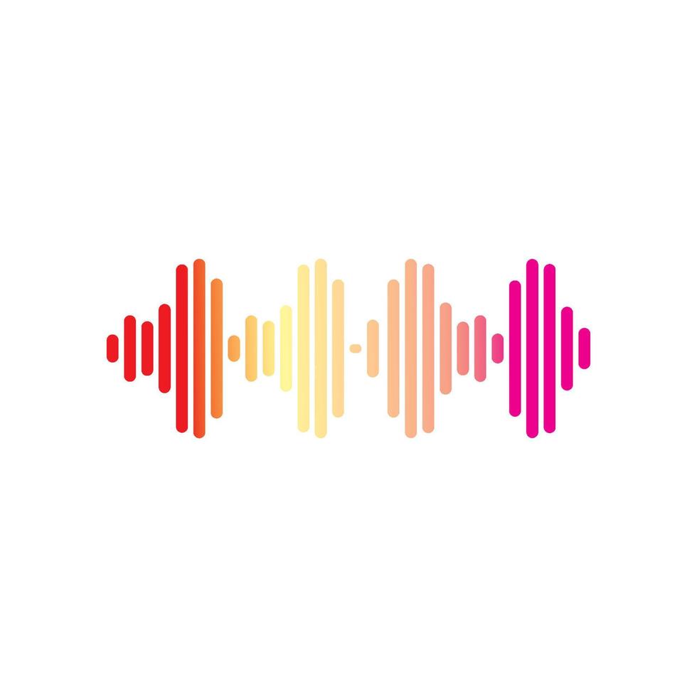 Sound waves vector illustration design