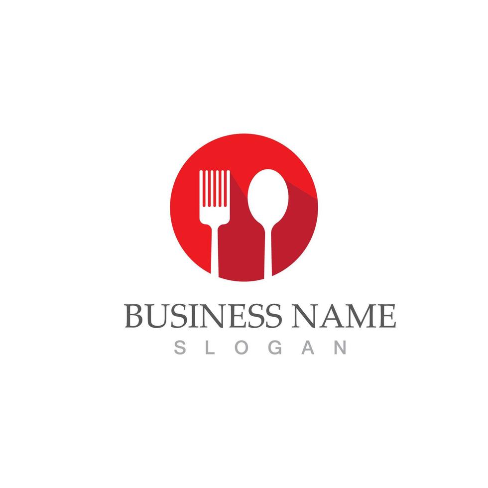 Spoon and fork logo icon and symbol vector