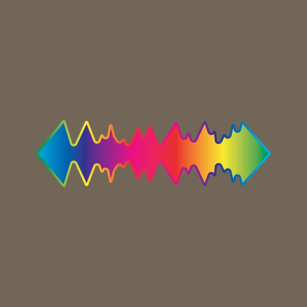 Background sound waves vector logo illustration design