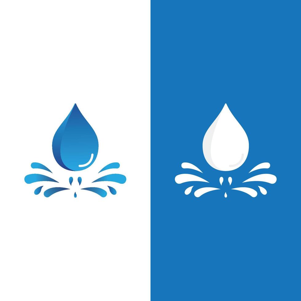Water drop logo template vector