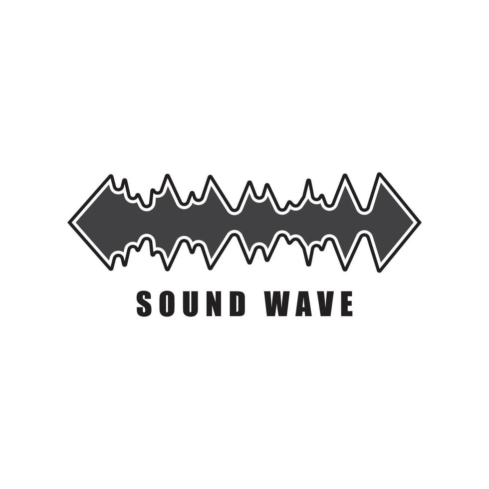 Sound waves vector illustration design