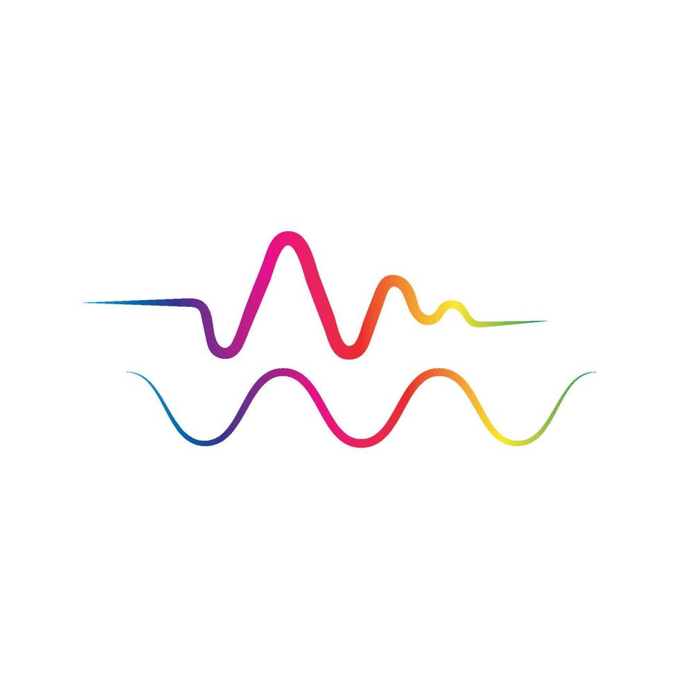 Sound waves vector illustration design