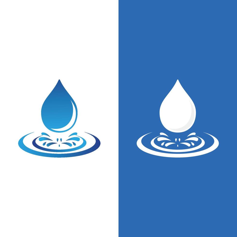 Water drop logo template vector