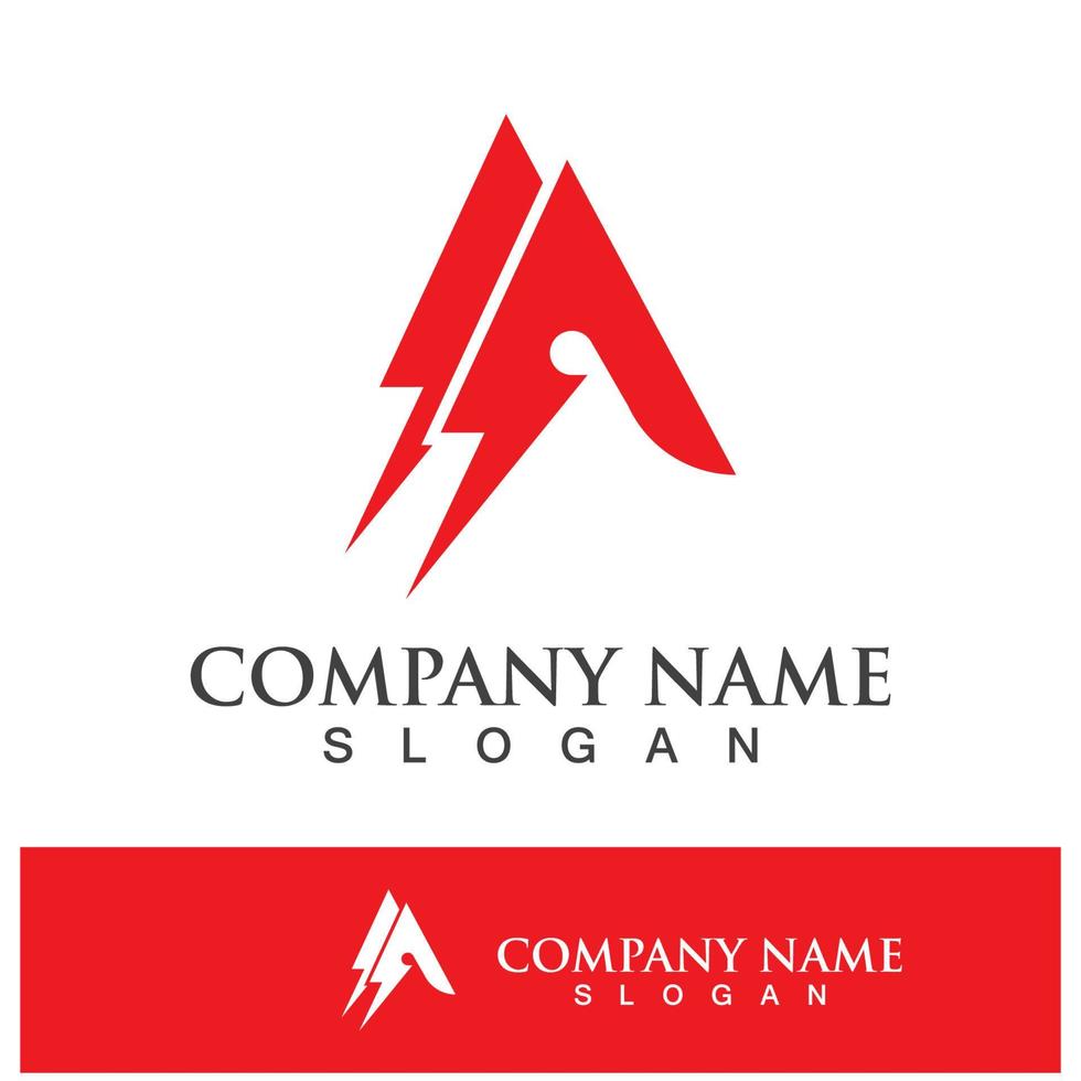 Power lightning logo icon thunder bolt vector