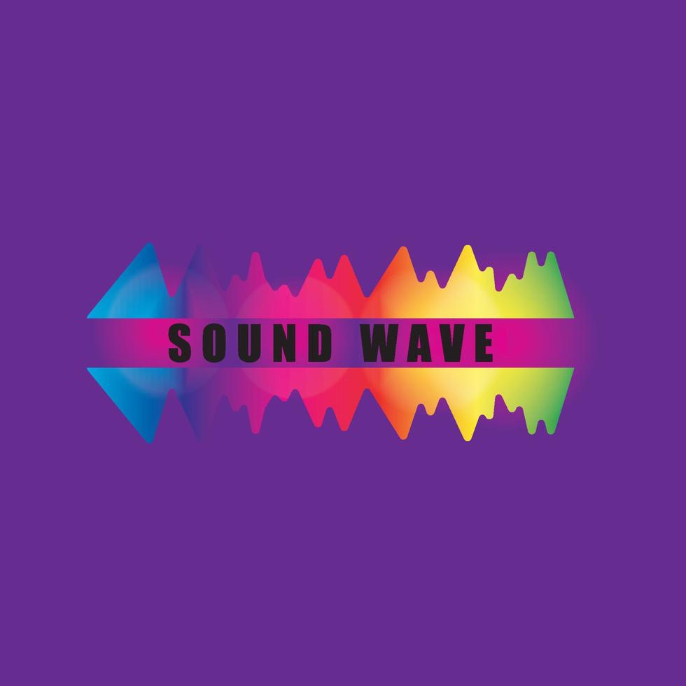 Background sound waves vector logo illustration design