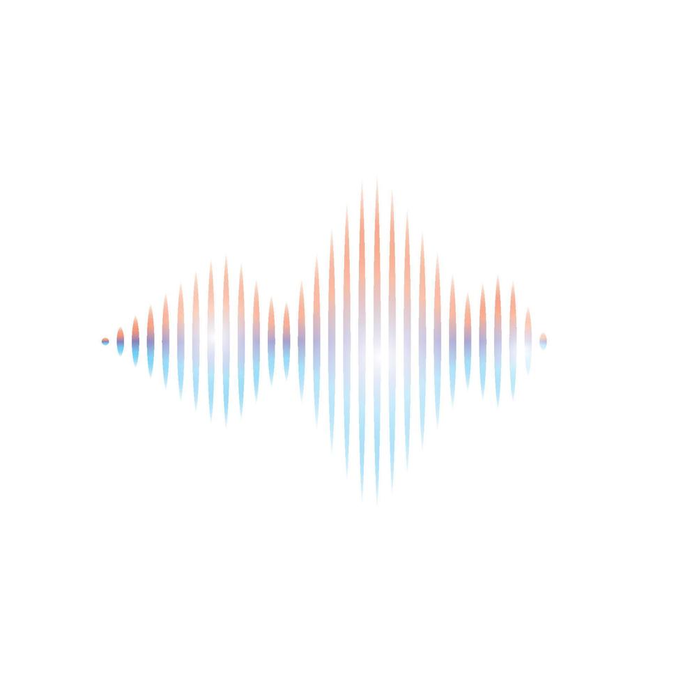 Sound waves vector illustration design