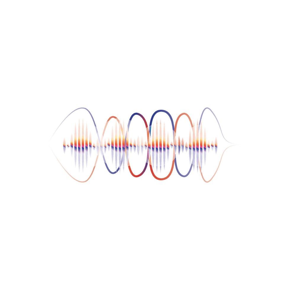 Sound waves vector illustration design