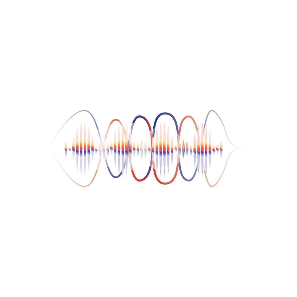 diseño de ilustración de vector de ondas de sonido