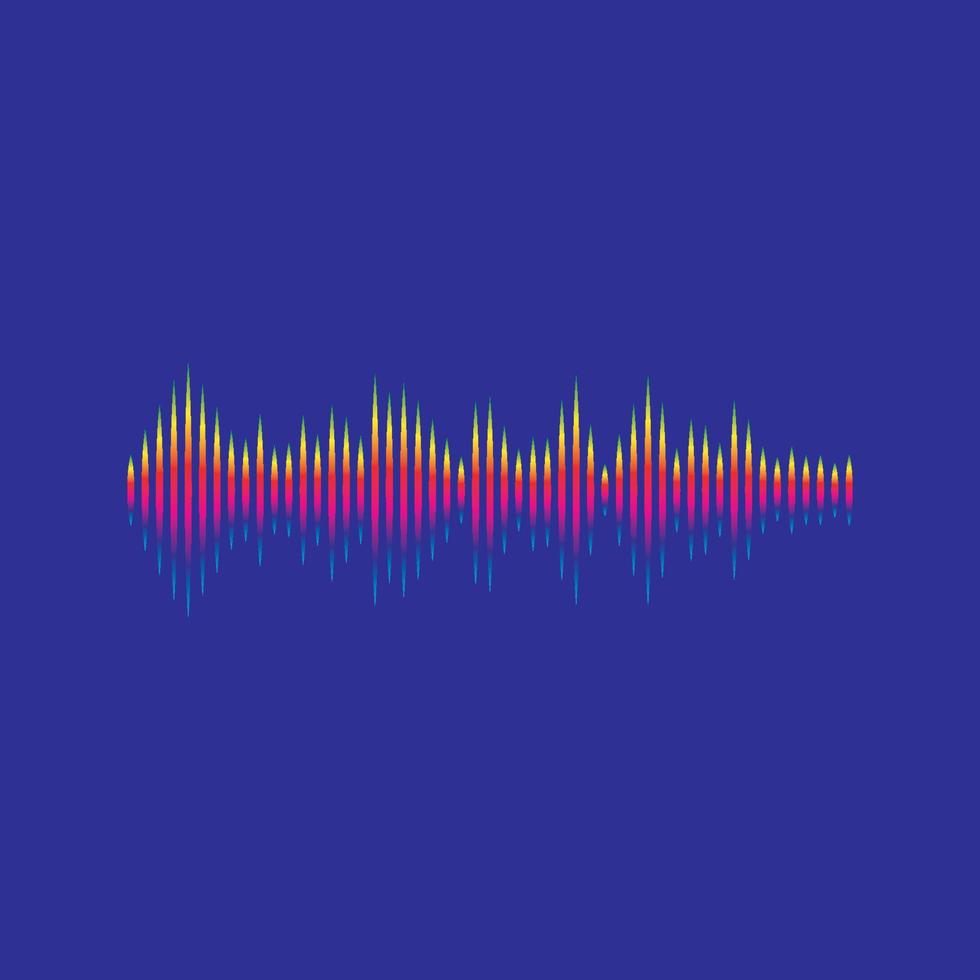 Background sound waves vector logo illustration design