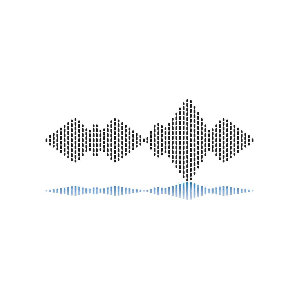 Sound waves vector illustration design