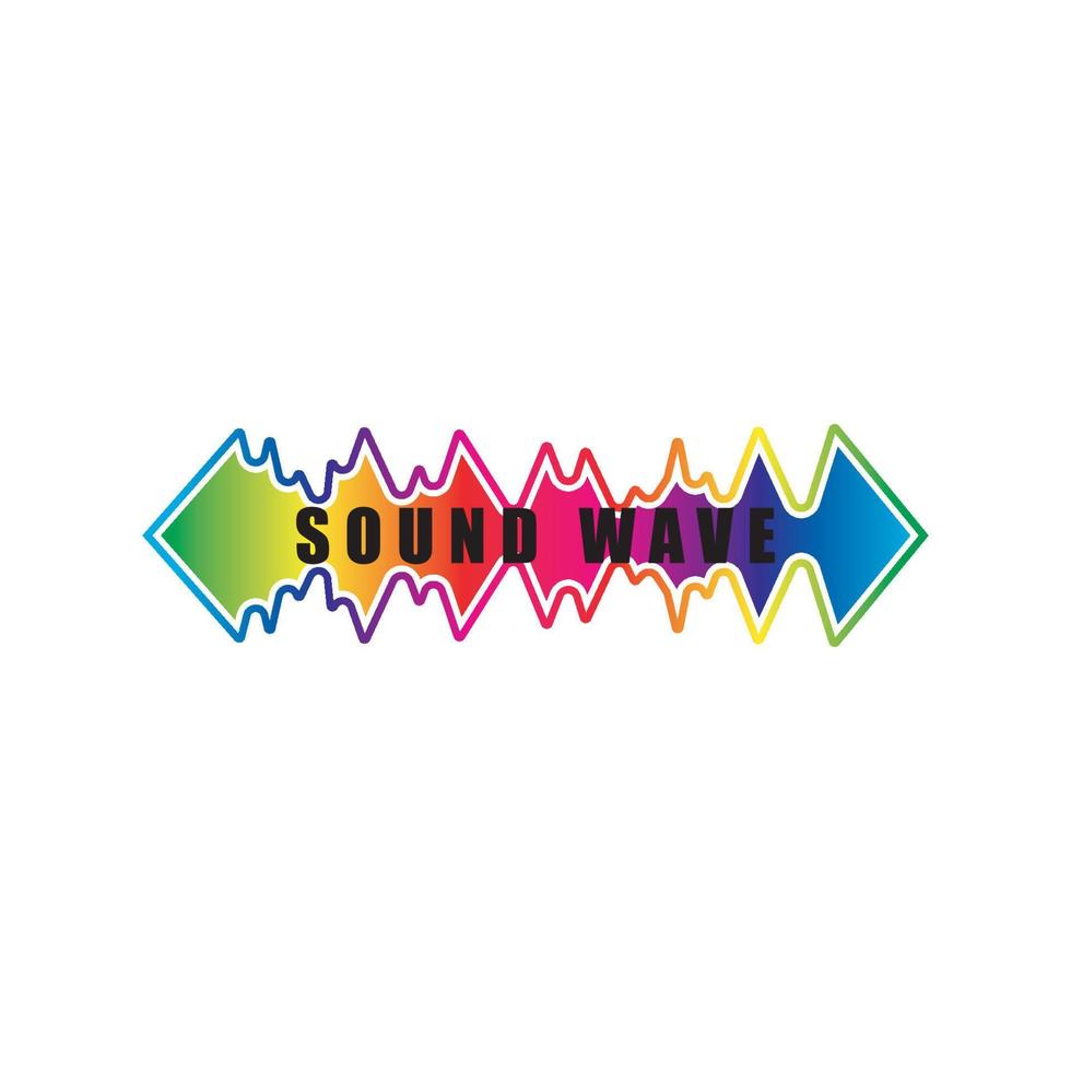 Sound waves vector illustration design