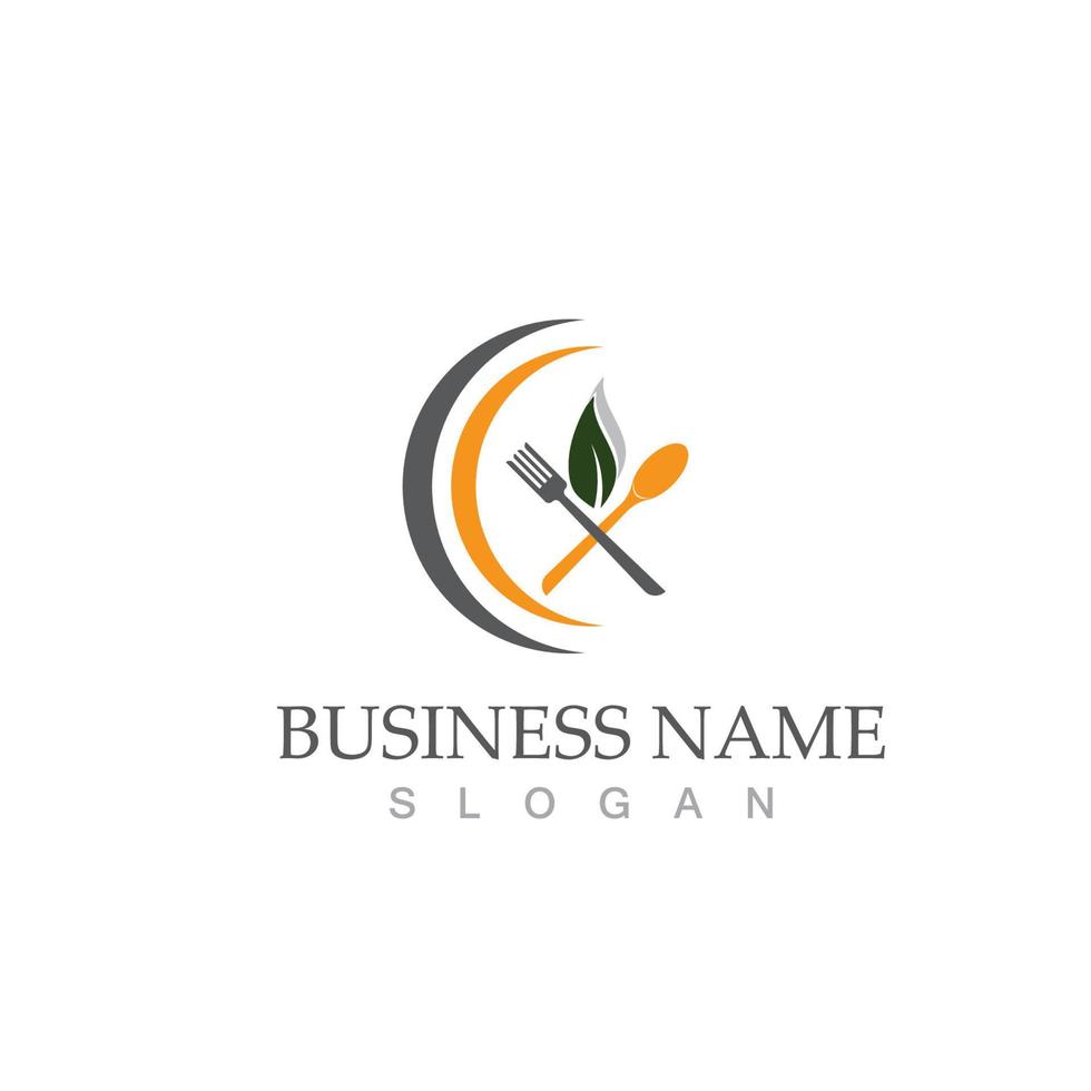 Spoon and fork logo icon and symbol vector