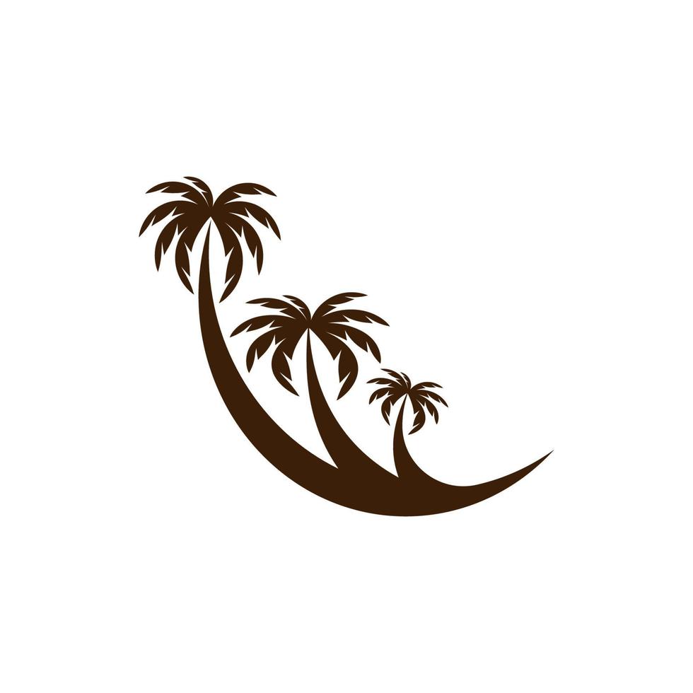 Palm tree summer logo template vector