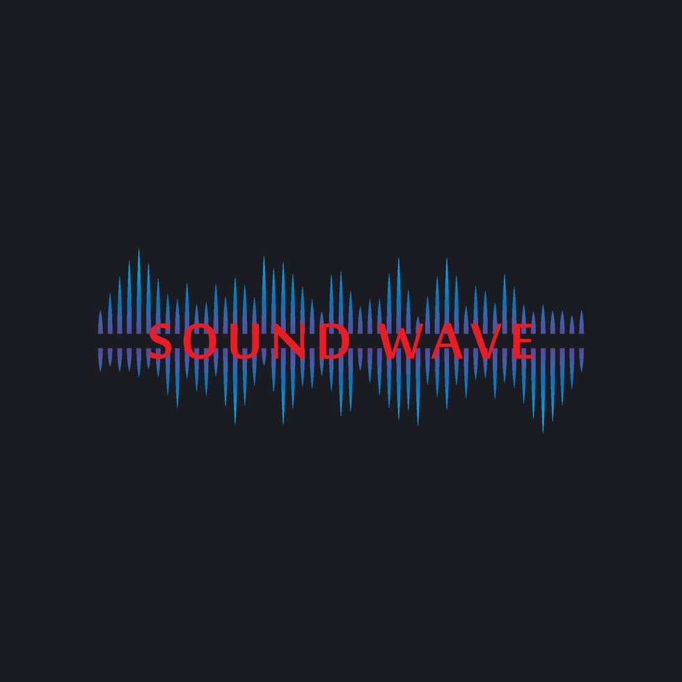 Background sound waves vector logo illustration design