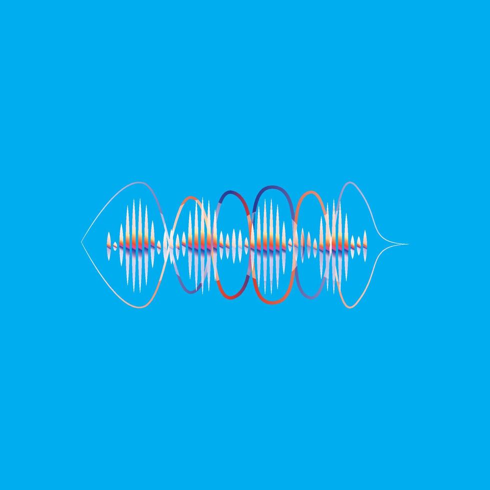 Background sound waves vector logo illustration design