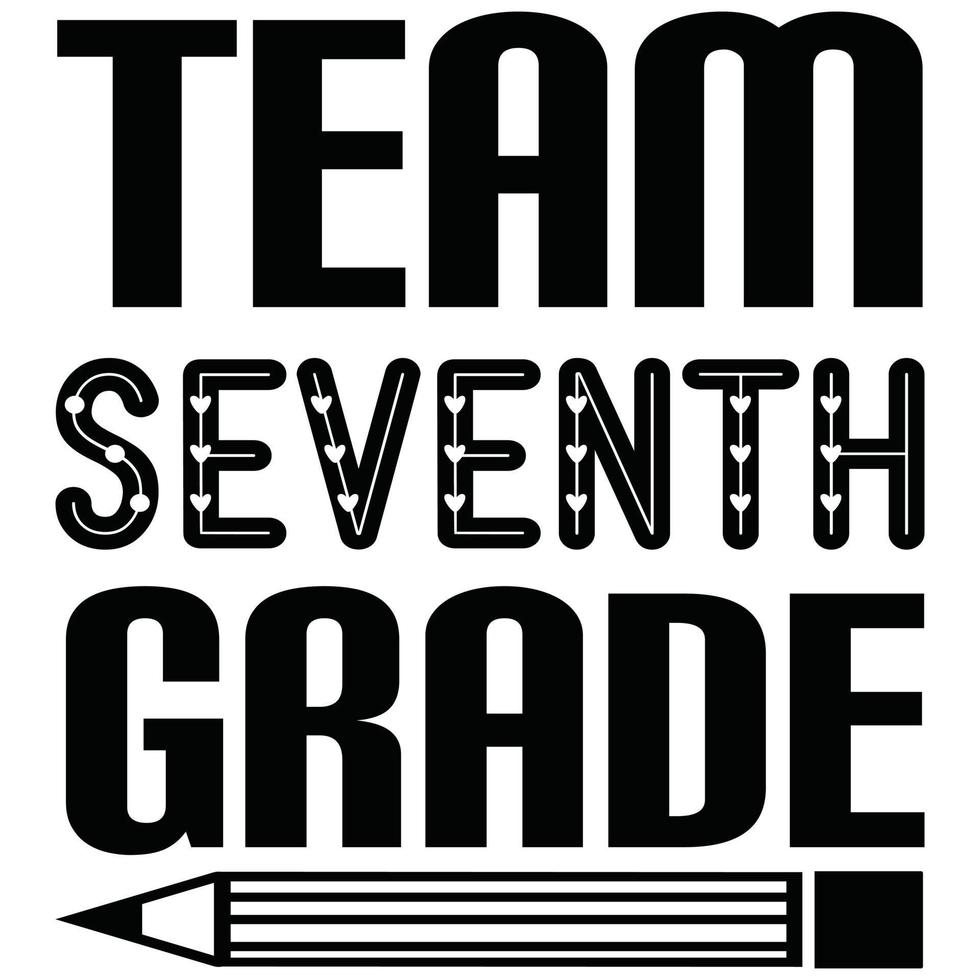 team seventh grade vector