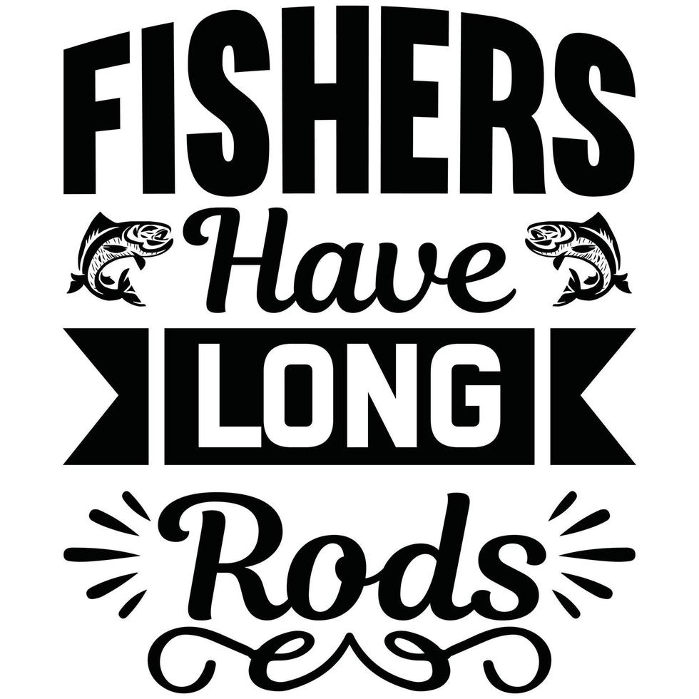 fishers have long rods vector
