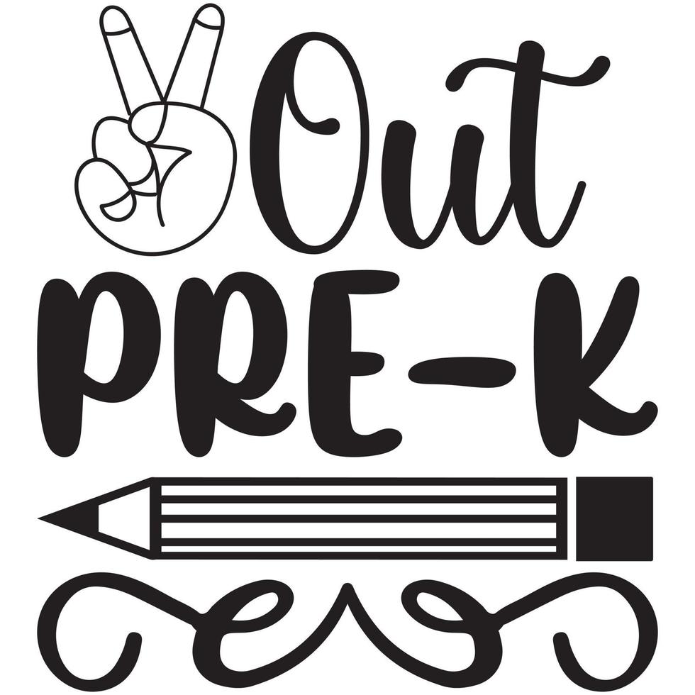 out pre-k design vector