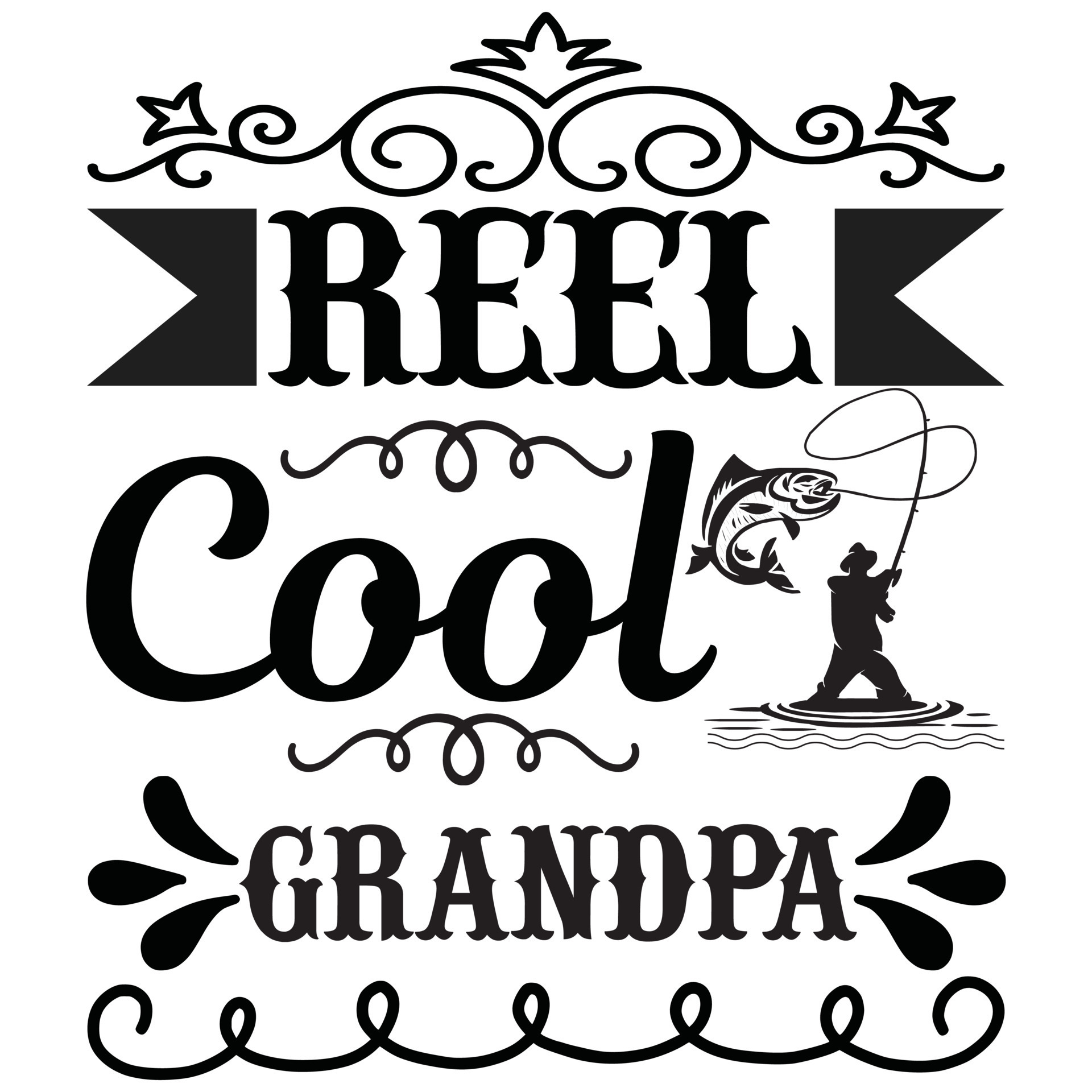 reel cool grandpa 14836546 Vector Art at Vecteezy