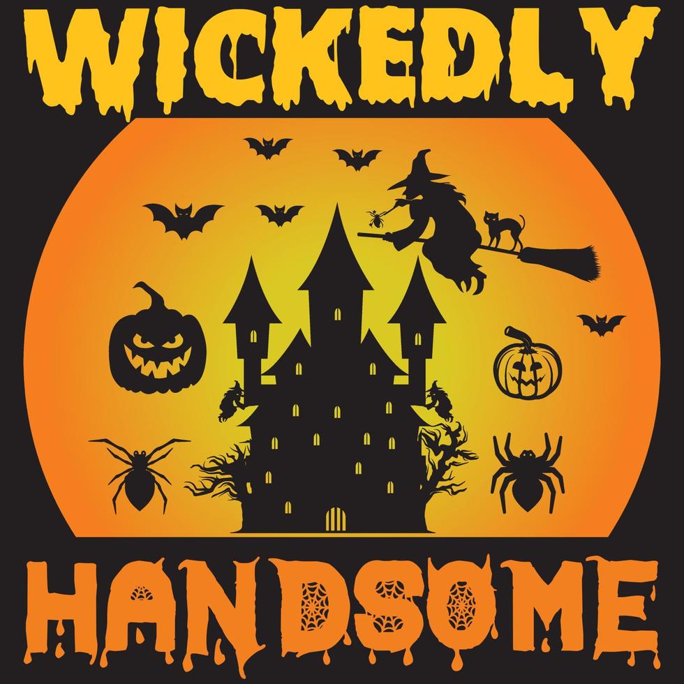 wickedly handsome design vector