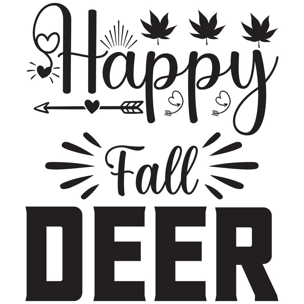happy fall deer vector