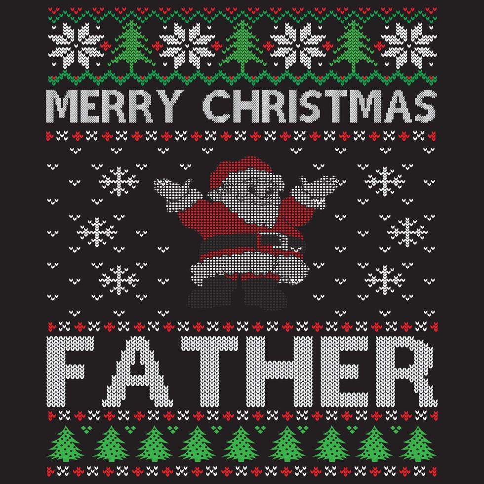 merry Christmas father vector
