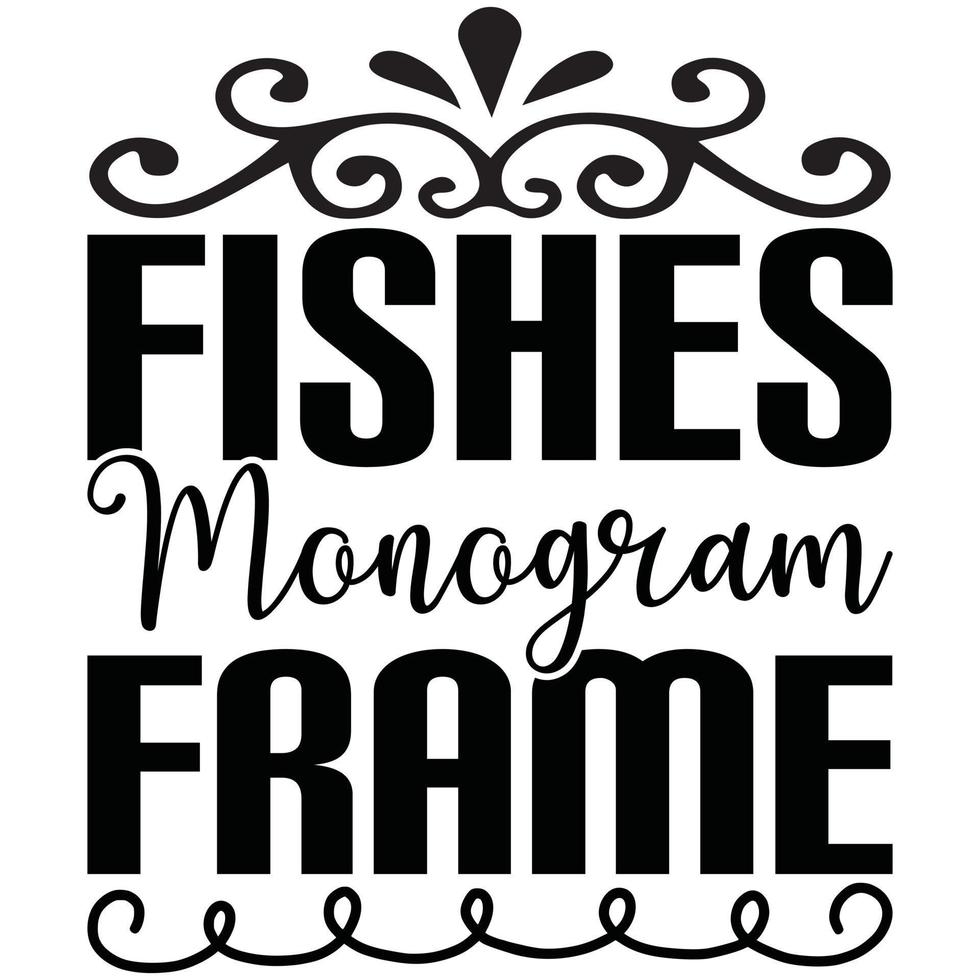 fisher monogram frame vector