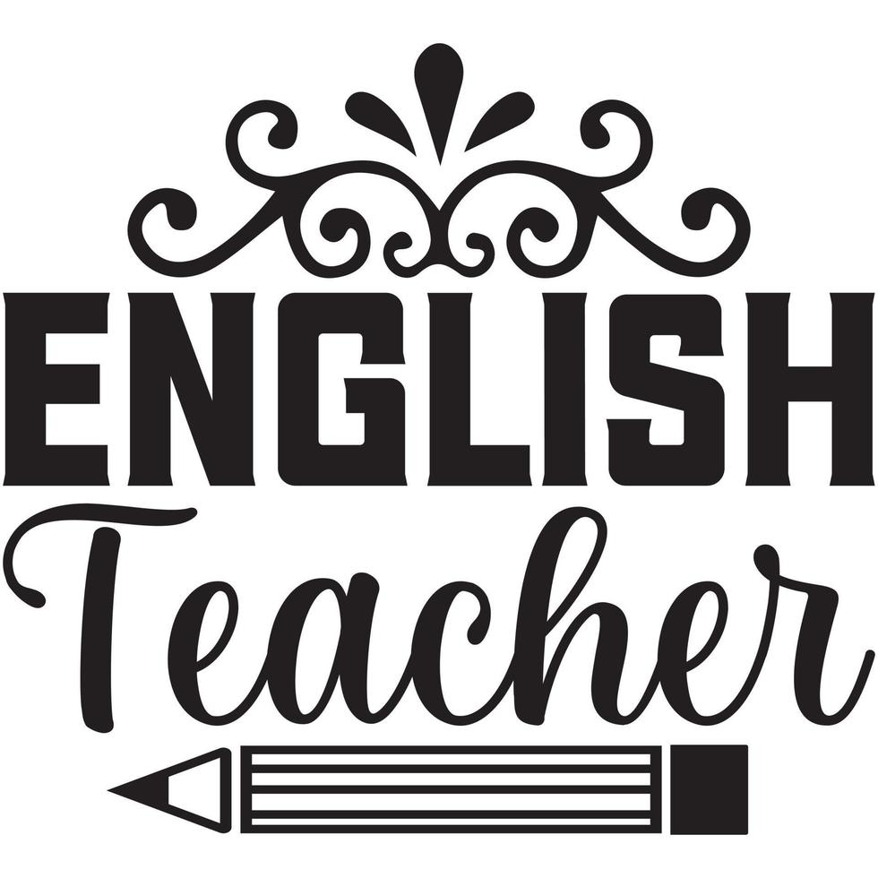 English teacher design vector