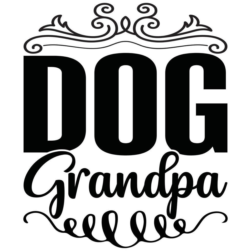 dog grandpa design vector