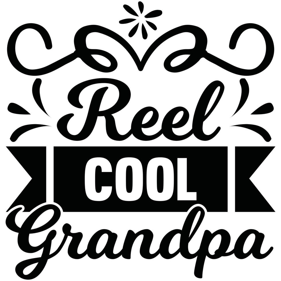 reel cool grandpa vector