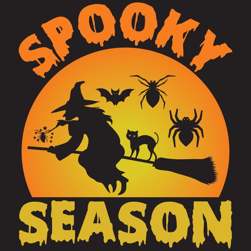 spooky season design vector