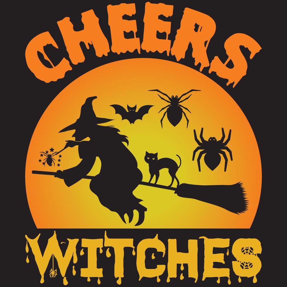 cheers witches design 14836664 Vector Art at Vecteezy