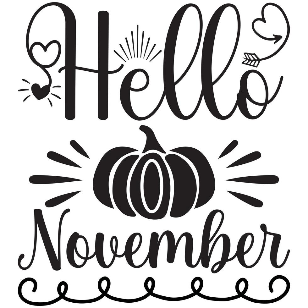 hola noviembre diseño vector