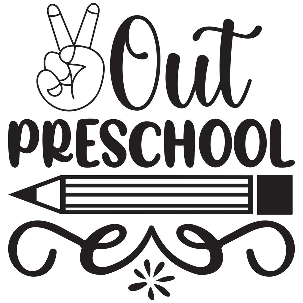 out preschool design vector