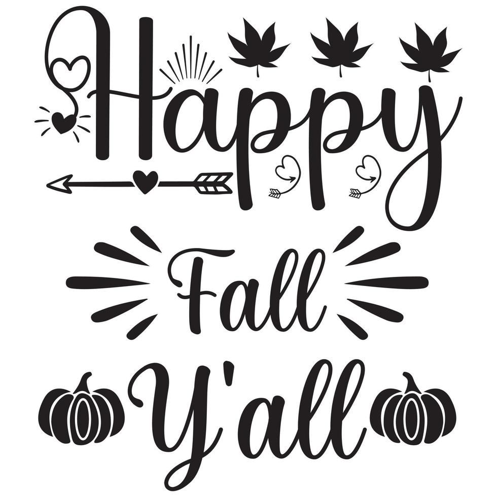 happy fall y'all vector