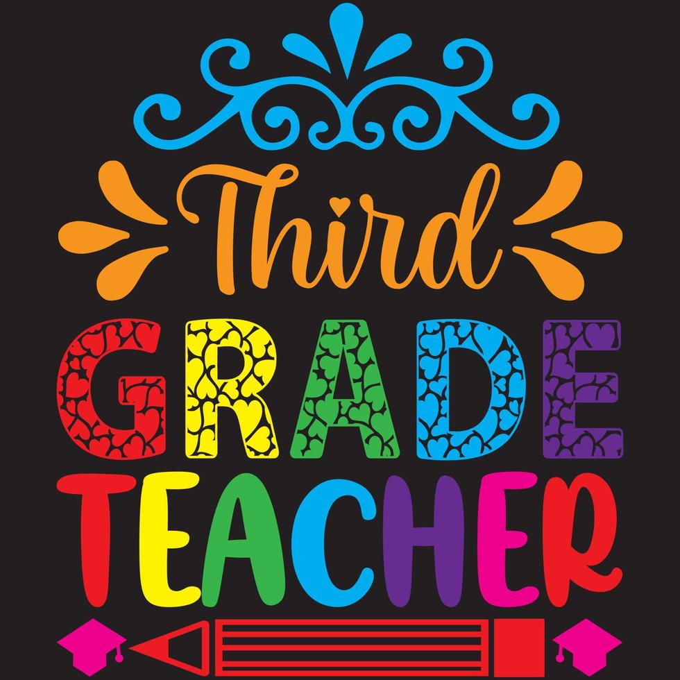 third grade teacher vector
