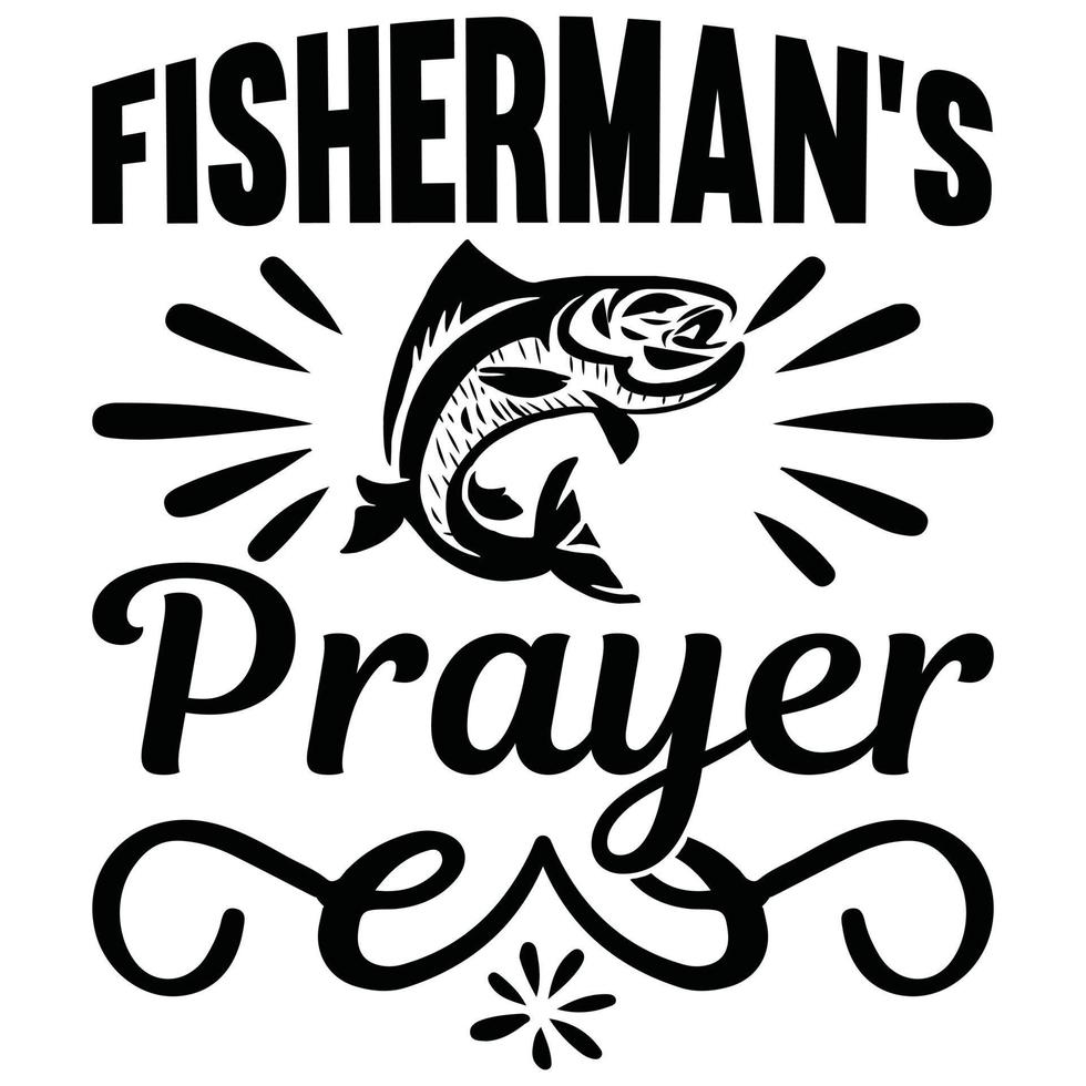 fisherman's prayer design vector