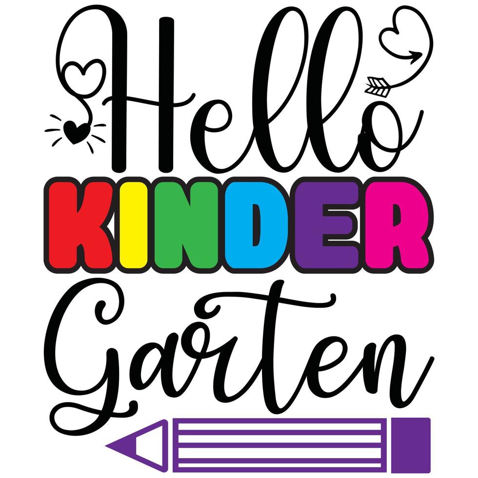 hello kinder garten vector