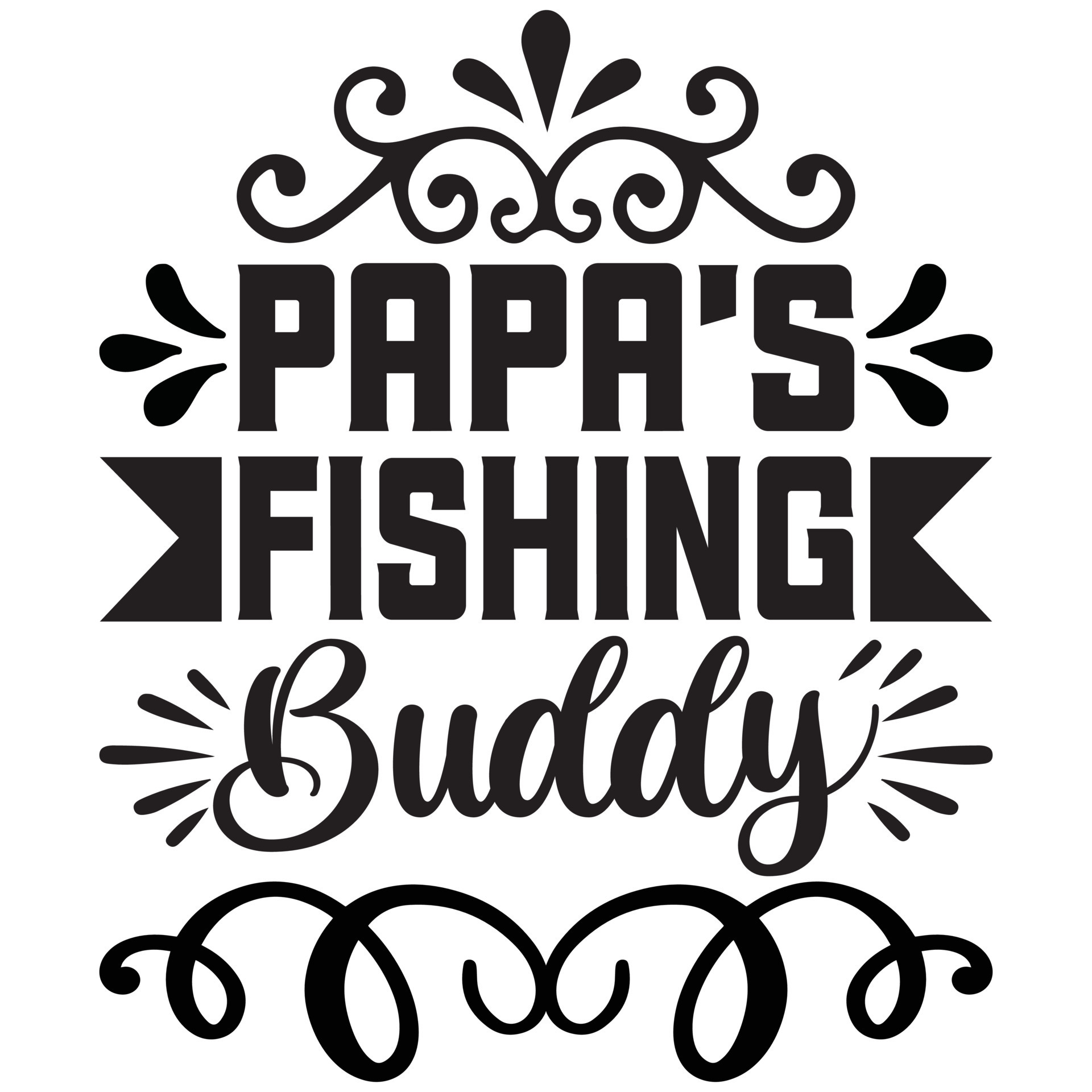 Daddy's Fishing Buddy 19659852 Vector Art At Vecteezy, 58% OFF