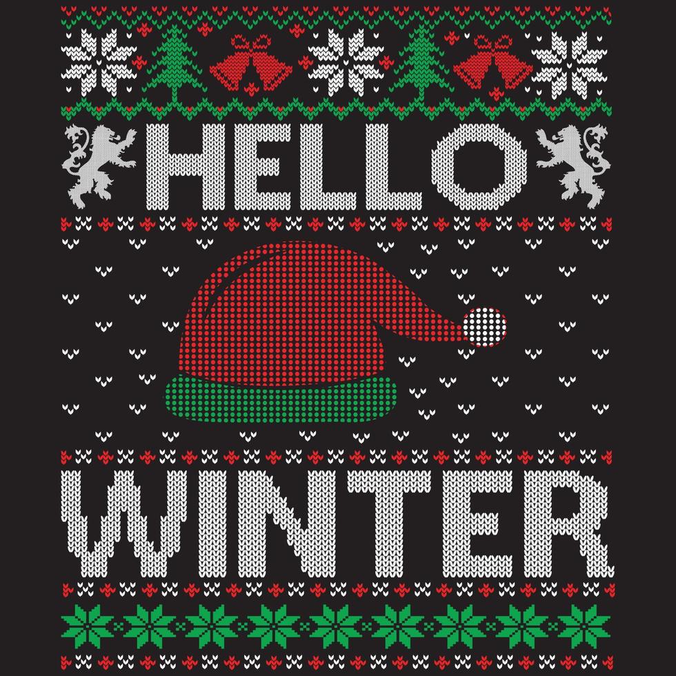 hello winter design vector