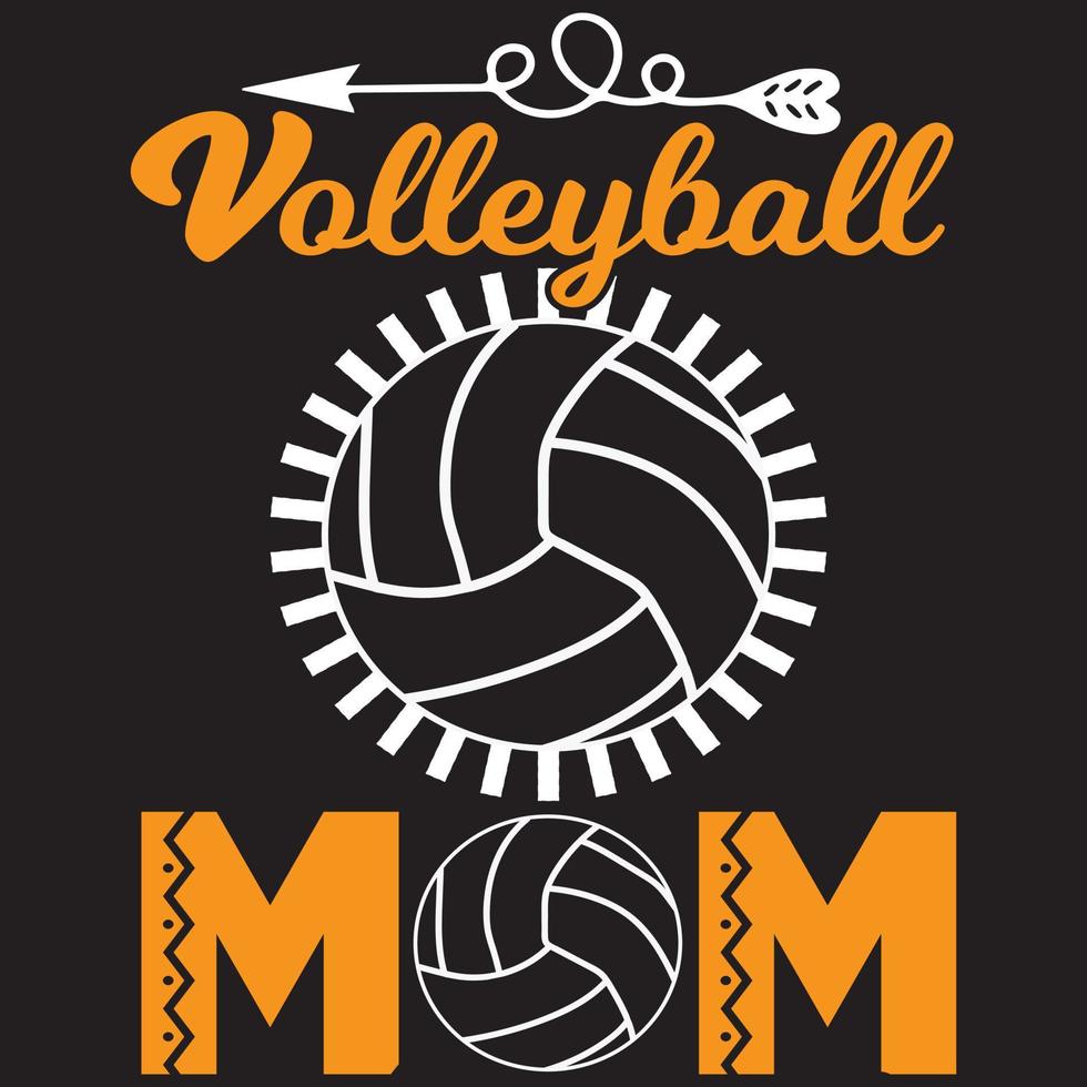 volleyball mom design vector